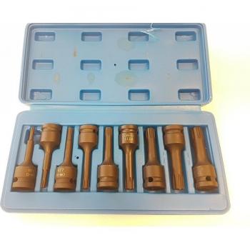 Set de 8 Vasos de Impacto Hexagonales ½” Tipo H para Herramientas Neumáticas