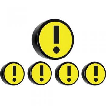 SMIT Notice Round Magnet, 35mm, Pack of 10, Yellow