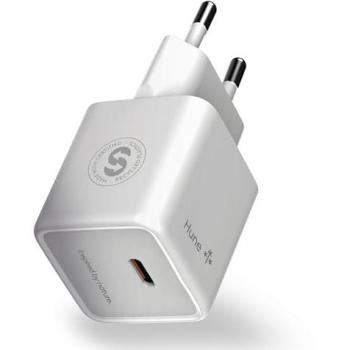 Hune Eco Power Mini 20W USB‑C Blanco Nieve