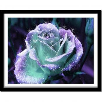 Full Bloom Rhinestone Embroidery Art