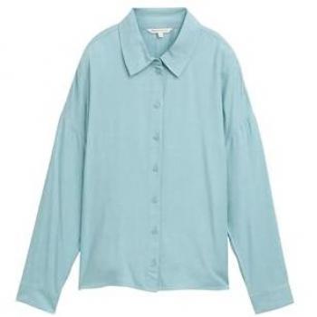 Blusa de denim azul Tom Tailor