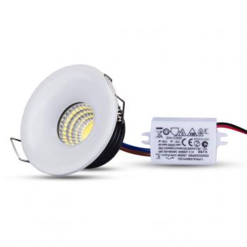 Mini Faretto LED Cob 3W Incasso 40mm Spot con Molla Luce Calda o Fredda – Bianco Caldo