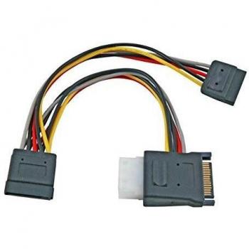 Cavo EFB Elektronik SATA + Molex 4-pin Dritto Nero