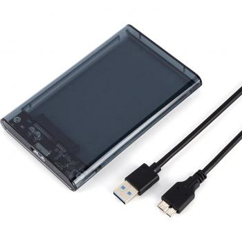 2.5 inch USB 3.0 Transparent HDD Enclosure for SATA SSD