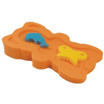 Tappetino da Bagno in Schiuma per Neonati e Bambini fino a 6 kg e 60 cm di Altezza, Color Arancione