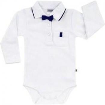 Body-Hemd CLASSIC BOYS mit abnehmbarer Fliege in weiß/marine