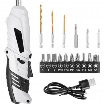 VILLCASE Lithium Rechargeable Electric Screwdriver Set (10pcs)