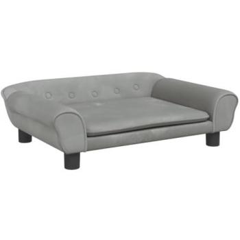 Ljusgrå Sammetsbarnsoffa 70×45×26 cm – VidaXL