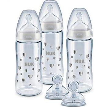 NUK First Choice Plus 3+2 Vorteilspaket mit Babyflaschen (0–6 Mon.)
