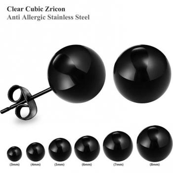 Conjunto de Pendientes LUXUSTEEL Acero Inoxidable con Detalle de Rosa