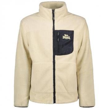 Fleecejacke LONSDALE Gr. XXL, ecru, navy Herren Jacken