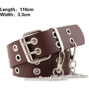 Ceinture en Cuir Punk Harajuku Femme avec Boucle Métallique