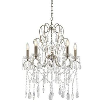 Lámpara techo “Merano” estilo industrial con múltiples brazos y brillo plateado