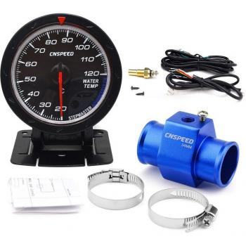 CNSPEED 60mm Auto Wassertemperaturmesser 50-150 Grad Celsius mit Sensor und 1/8NPT Adapter
