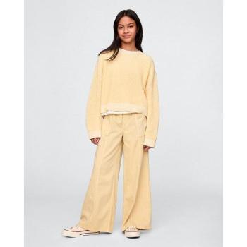 Pantaloni GAP a gamba larga con coulisse per bambina, colore champagne, taglia S