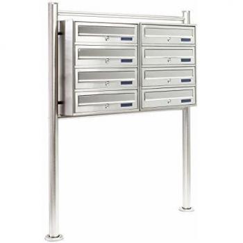 Boîte aux Lettres sur Pieds Inox 945 mm avec Porte-nom