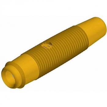 Connecteur banane femelle 4 mm jaune SKS Hirschmann PVC et laiton étamé