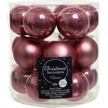 Mini boules de Noël en verre - 18 pièces