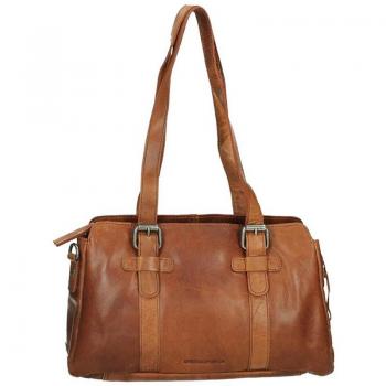 Spikes & Sparrow Women's Leather Shoulder Bag Cognac Brown