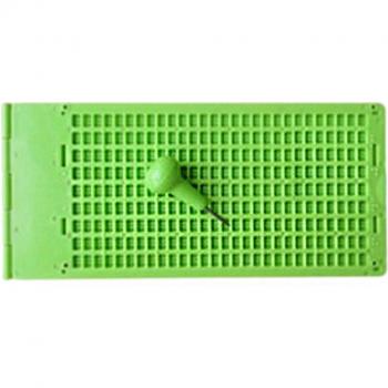 Braille Slate Tool - Green Plastic, 4 Lines, 28 Cells with Stylus