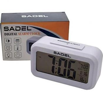 SADEL Battery-Powered Digital Alarm Clock with LED Backlight