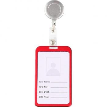 Keychain Name Tag Holder with Retractable Reel