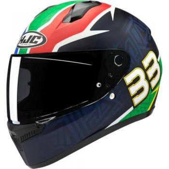 Protección Veloz: Casco de Moto HJC C10 BB33 Multicolor S