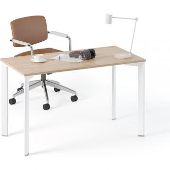 BUROTIME Puzzle Desk, 120W, Natural Oak - White