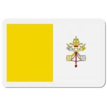 Multicolored Vatican Flag Magnets – 10 cm Synthetic Resin – Pack of 50