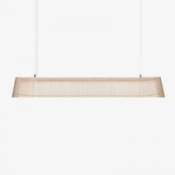Suspension Secto Design OWALO en bouleau LED L100cm