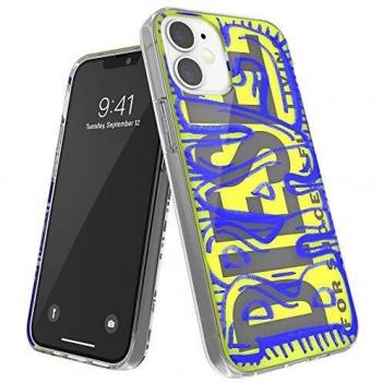 Protezione Shock-Resistente per iPhone 12 Mini 5.4 – Custodia Trasparente, Blu Fluo, Testata Caduta