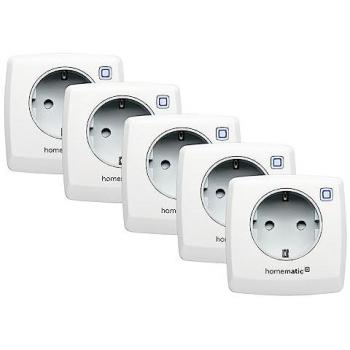 Homematic IP Smart Home 5er-Set Intelligente Schaltsteckdosen HmIP-PS-2
