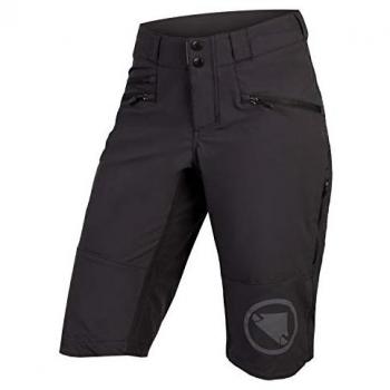 Endura Elastische robuste Damen Mountainbike Shorts, Schwarz, Größe M