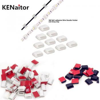 Self-Adhesive LED Strip Holder - Wire Tie Mount Clip for 10mm Lights
