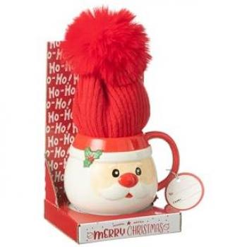 Vaso Papá Noel Gorro Rojo 16x13x26