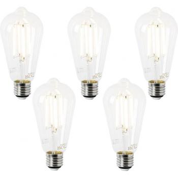 Set 5 Lampadine E27 Luedd ST64 2,2W 470lm 2700K