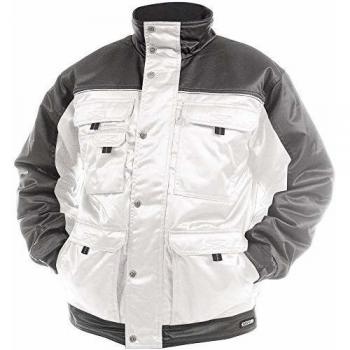Dassy® - Tignes Zweifarbige Beaver Winterjacke, Weiß/Zementgrau, Größe XL