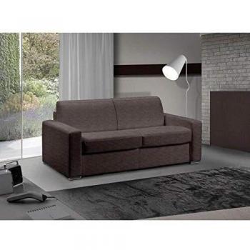 Canapé convertible EXPRESS 2/3 places en microfibre taupe - Couchage 120cm - Epaisseur matelas 18cm - MASTER