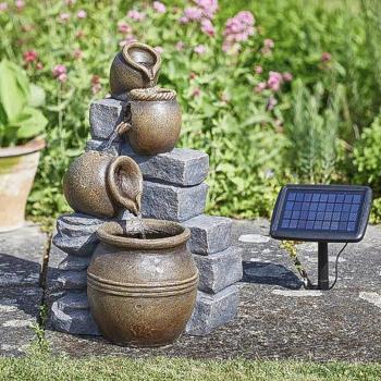 Solar and Battery Hybrid Water Fountain - Bronze