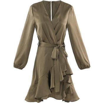 Vestido Estilo Kimono Retro, Otoño Primaveral, Sexy Casual Slim