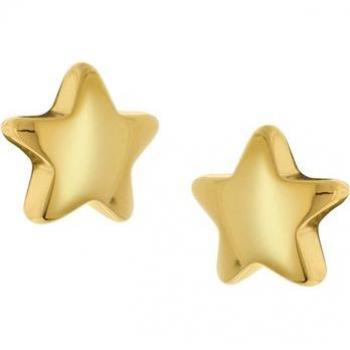 Boccia Kinder-Ohrstecker Titan Ohrringe Stern Goldfarben gold