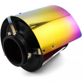 Racing Car Cold Air Intake Cone Air Filter Cover Heat Shield 2.5-3.5'' Neck U90C