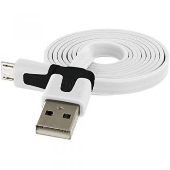 Câble de Chargement pour Manette PS4 1m USB/Micro USB Blanc Noodle Universel