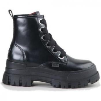 Buffalo Stiefelette Schwarz Blockabsatz für Damen - 39