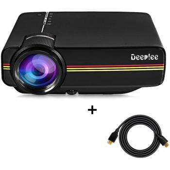 Video proiettore Deeplee DP400, schermo LED LCD, supporto fino a 150, nero