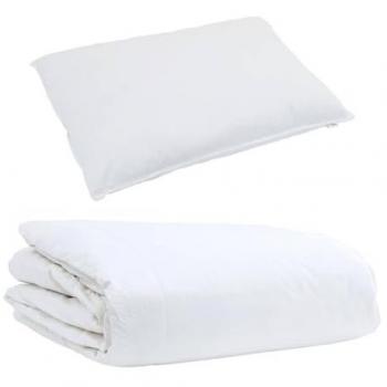 Set deka bianco 155x220 cm con cuscino, 2 pezzi – VidaXL