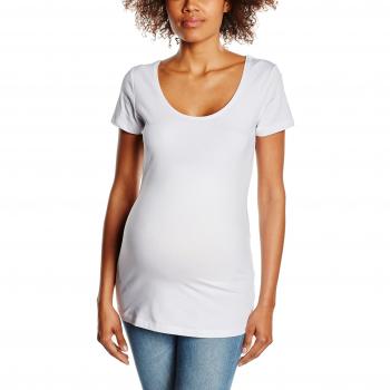Noppies Damen Kurzarmshirt Round Neck ss Amsterdam Top, Weiß (White C001), Größe L