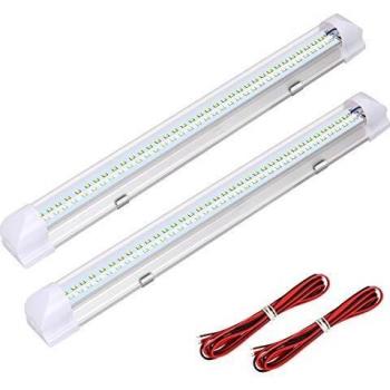 SUPAREE LED Interni Auto 72 LED con a interruttore ON/OFF Car Auto interni lampada della luce di illuminazione della decorazione interna dell'automobile, DC 12V Bianco