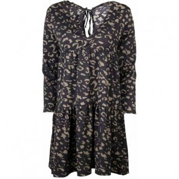 Robe con scollatura a V e maniche 7/8 in stampa leopardata JDY
