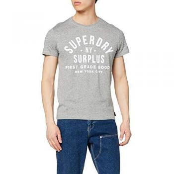 Superdry Surplus Goods Classic Graphic Short Sleeve T-Shirt in Speckle Grit for Men